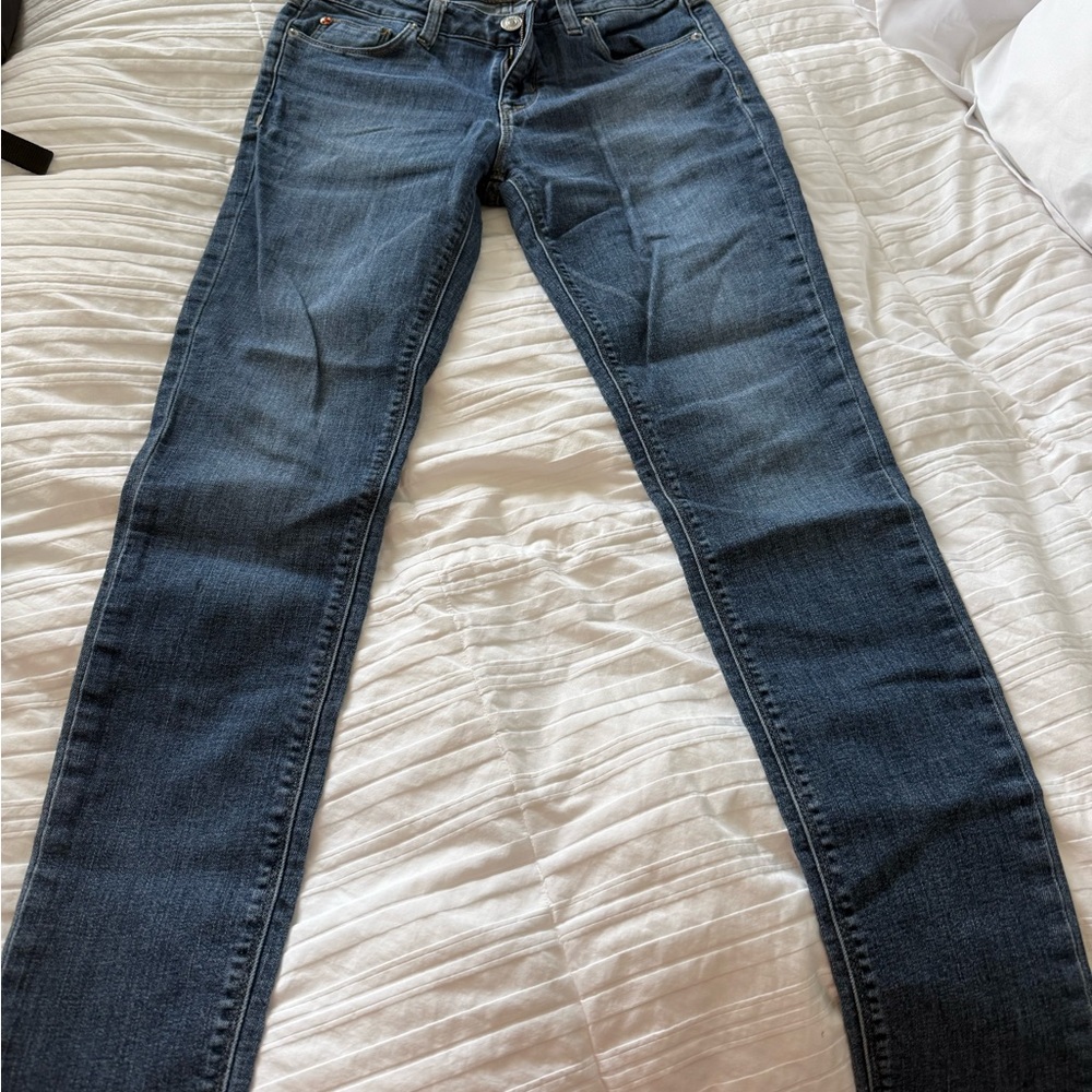 Hudson Jeans Women's Skinny Dark Blue Stretch Denim